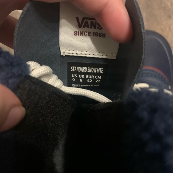 Vans Standard Snow MTE Mens Size 9 Winter Waterproof Boots Blue/ Gum - Picture 5 of 7